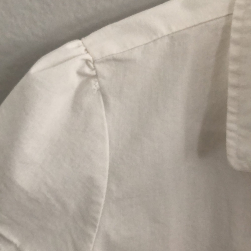 🌼White short sleeve girls blouse - Picture 4 of 5